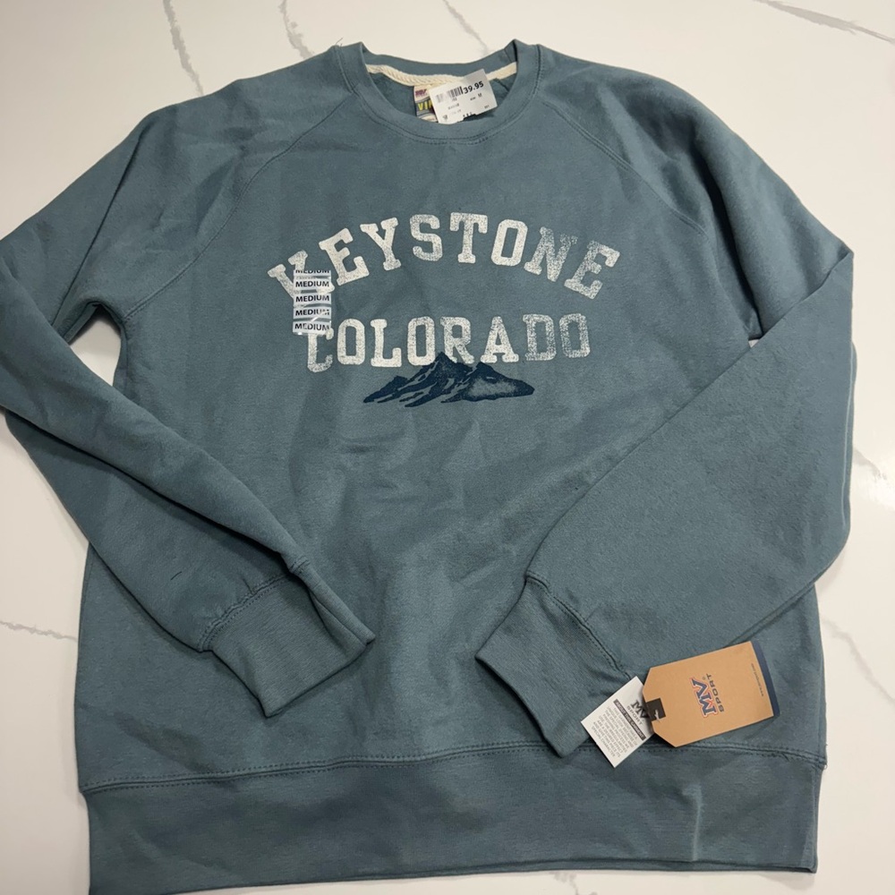 Vintage Blue Keystone Colorado Crewneck Sweater